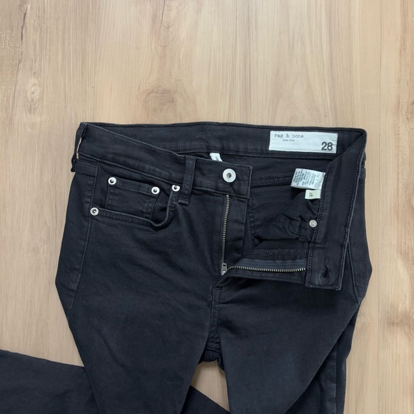 Rag & Bone Ankle Skinny Raw Hem Jeans - Picture 3 of 5